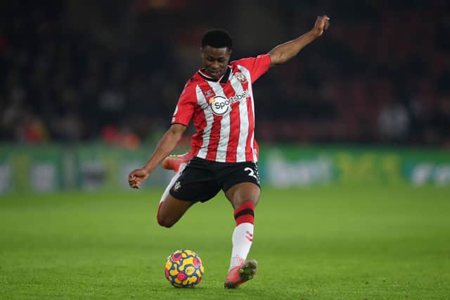 Southampton midfielder Nathan Tella. (Photo by Mike Hewitt/Getty Images)