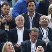 Chelsea owner, Roman Abramovich is seen in the stands during the UEFA Europa League Final between Chelsea and Arsenal at Baku Olimpiya Stadionu on May 29, 2019 in Baku, Azerbaijan.
