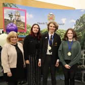 MP Mary Glindon, previous Young Mayor Suzie McKenzie, new Young Mayor Max Godfrey, new Member of Youth Parliament Hannah Clark McKeran, Elected Mayor Norma Redfearn and MP Alan Campbell 