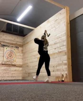 Shannon says axe throwing isn’t all about strength