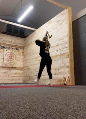 Shannon says axe throwing isn’t all about strength