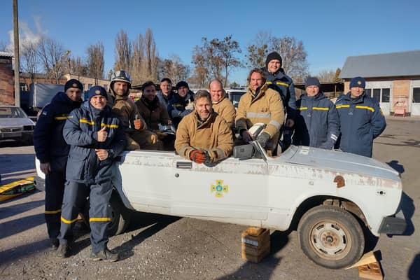 Ukrainian firefighters are receiving equipment from the North East (Image: NFCC)
