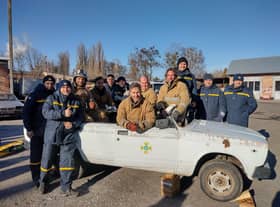 Ukrainian firefighters are receiving equipment from the North East (Image: NFCC)
