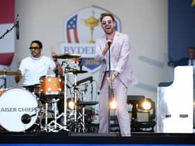 Ricky Wilson and the Kaiser Chiefs perform during the opening ceremony for the 2018 Ryder Cup 