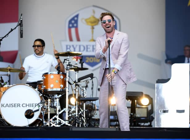 <p>Ricky Wilson and the Kaiser Chiefs perform during the opening ceremony for the 2018 Ryder Cup </p>