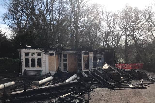 The blaze has severely damaged a 100-year-old property