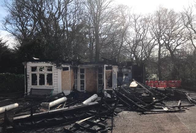 The blaze has severely damaged a 100-year-old property