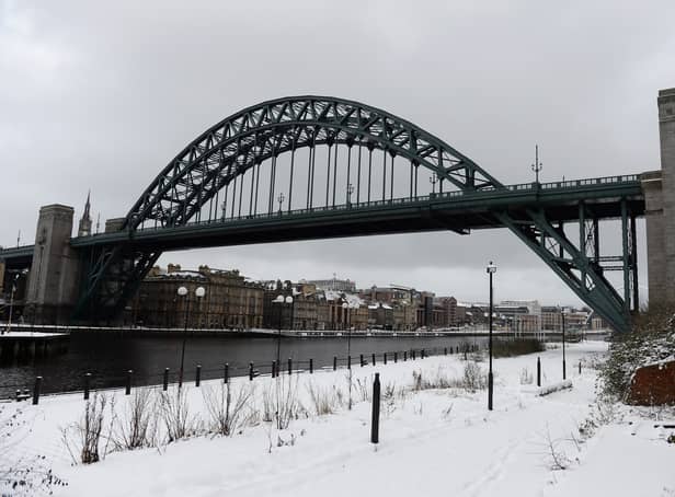 <p>Snow settles on Newcastle Quayside in January 2013.</p>
