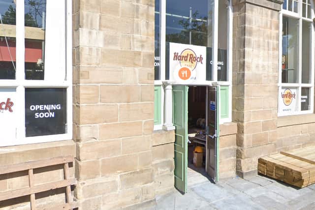 The (now open) Hard Rock Cafe in Newcastle 