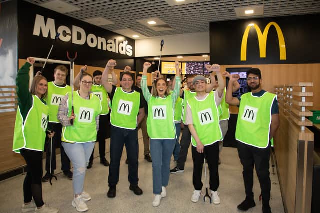 Vicky Pattinson joined up with volunteers from McDonald’s in one of their many litter-picking events