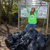 Vicky Pattinson was on hand to help out with litter picking efforts in Newcastle