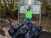 Vicky Pattinson was on hand to help out with litter picking efforts in Newcastle