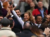 Newcastle United co-owners Amanda Staveley and Mehrdad Ghodoussi. (Photo by Stu Forster/Getty Images)