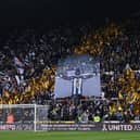 Fans of Newcastle United display flags in support of Allan Saint-Maximin of Newcastle United prior to the Premier League match between Newcastle United and Crystal Palace at St. James Park on April 20, 2022 in Newcastle upon Tyne, England. 