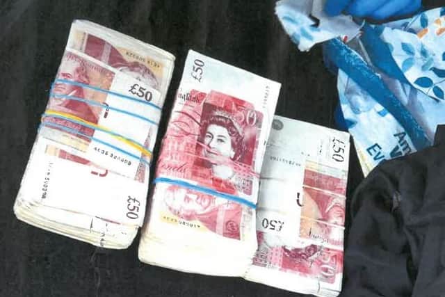 One haul featured stacks of cash in the one-and-a-half year operation