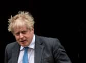 British Prime Minister, Boris Johnson, leaves Downing Street to attend Prime Ministers Questions at the House of Parliament on April 27, 2022 in London, England. (Photo by Chris J Ratcliffe/Getty Images)