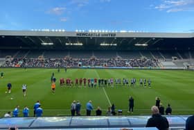 Newcastle United under-23s in Northumberland Senior Cup final action. 