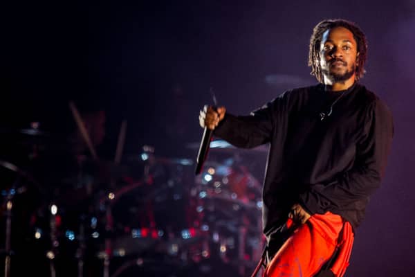 Kendrick Lamar performs during the third day of Lollapalooza Buenos Aires 2019 at Hipodromo de San Isidro on March 31, 2019 in Buenos Aires, Argentina (Photo by Santiago Bluguermann/Getty Images)