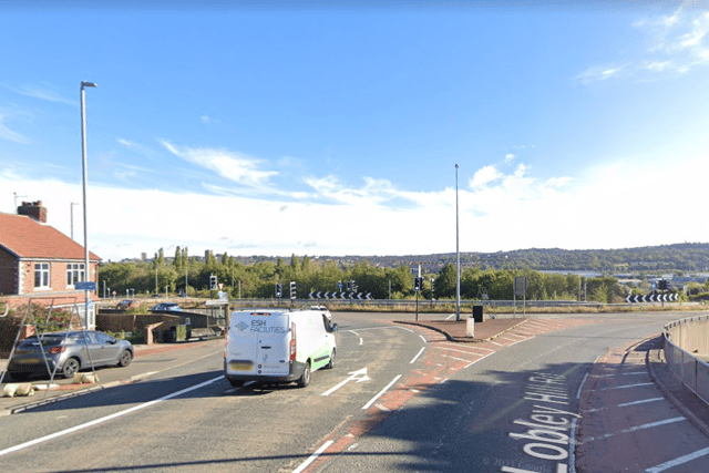 The incident happened around the Lobley Hill roundabout (Image: Google Street View)