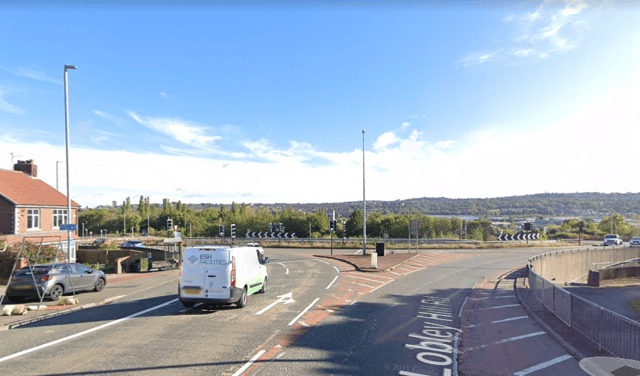 The incident happened around the Lobley Hill roundabout (Image: Google Street View)