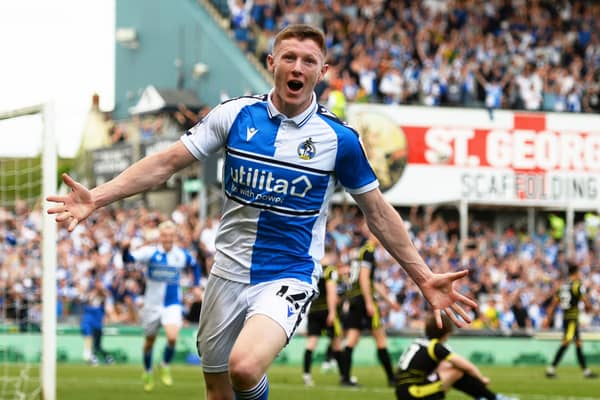 Newcastle United youngster Elliot Anderson in action for loan club Bristol Rovers.