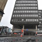 A section of Pilgrim Street in Newcastle city centre which will be closed for several weeks so demolition works can take place.