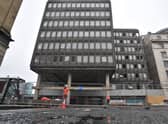 A section of Pilgrim Street in Newcastle city centre which will be closed for several weeks so demolition works can take place.