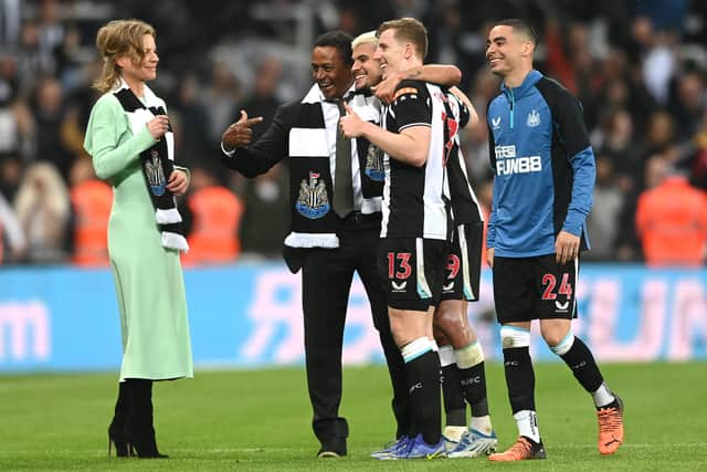 It was all smiles after the win on Monday night (Image: Getty Images)