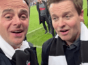 Ant & Dec at St. James’ Park (Image: TikTok @nufc)