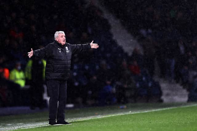 Steve Bruce, Manager of West Bromwich Albion reacts during the Sky Bet Championship match between West Bromwich Albion and AFC Bournemouth at The Hawthorns on April 06, 2022 in West Bromwich, England.