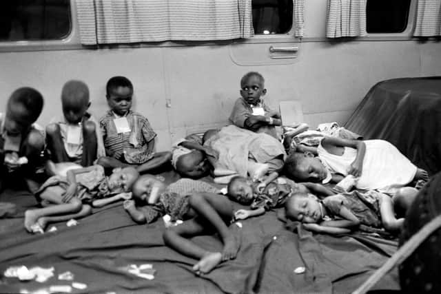 Children are evacuated from the Biafran war in 1968 (Image: getty Images)