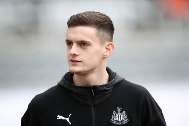 Tom Allan of Newcastle United arrives at the stadium prior to the FA Cup Fourth Round match between Newcastle United and Oxford United at St. James Park on January 25, 2020 in Newcastle upon Tyne, England.