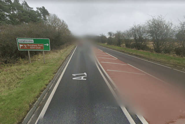 The collision happened on the A1 in Northumberland (Image: Google Streetview)