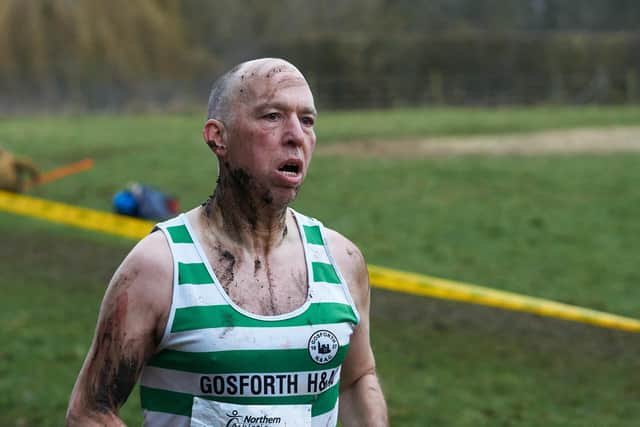 A Gosforth runner takes on the mud (Image: Stuart Whitman Photography)