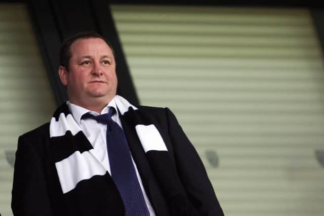 Newcastle United’s former owner Mike Ashley is pictured in the stands before the game against West Bromwich Albion during their Premiership football match at The Hawthorns in Birmingham, on February 7, 2009.