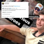 Reuben Tweeted about Depp’s appearance in Newcastle (Image: Twitter / Instagram @sam_fender)