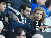 Newcastle United directors Mehrdad Ghodoussi (2R) and Amanda Staveley (R) 