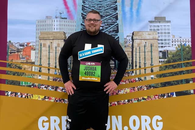Josh had already completed the Great North Run for the cause