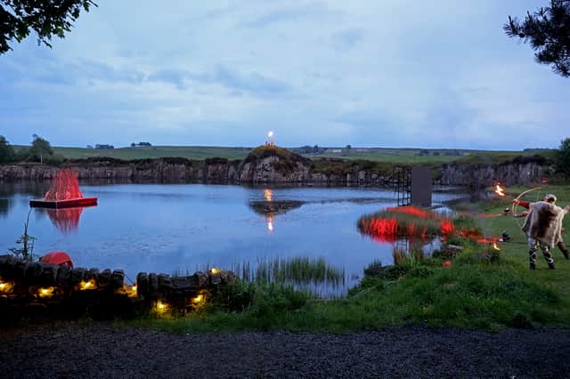 A beacon was lit at Cawfields Quarry to mark one in a series of beacons along Hadrian’s Wall