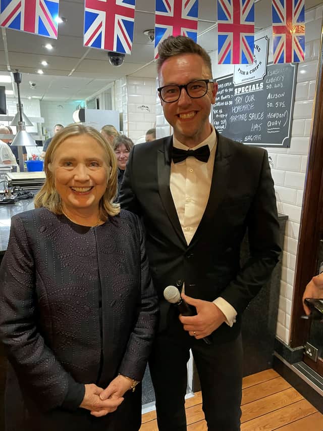 Paul Skerritt and Hilary Clinton (Image: SWNS)