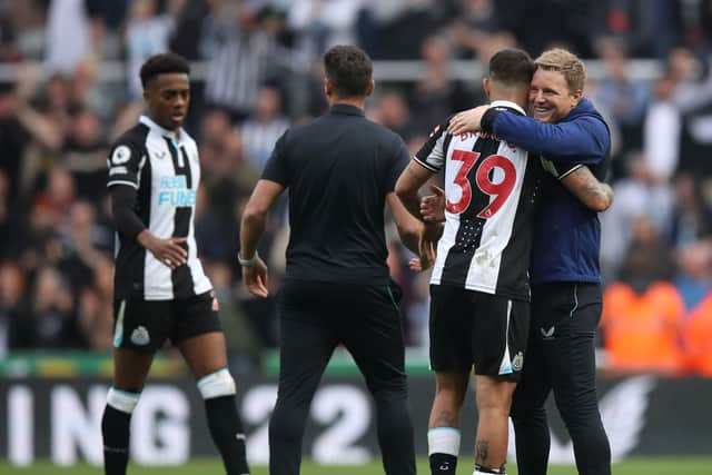 Newcastle United’s potential line-up for next season - including three new signings.  (Photo by George Wood/Getty Images)