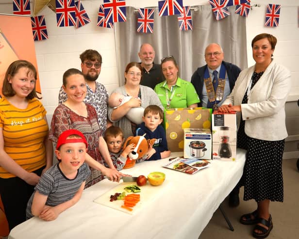 A cookery class for nine families in Blyth was hosted as part of a four-way charity event