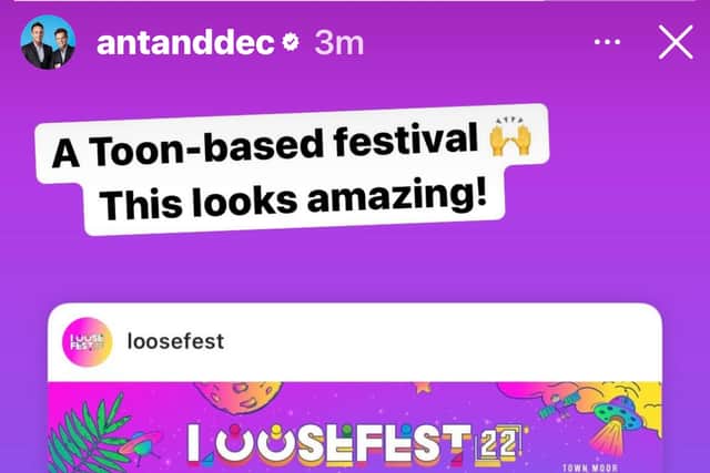 The legendary Geordie pair took to Instagram and offered some high praise of the upcoming LooseFest