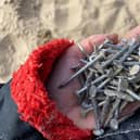 The nails found by a member of the group (Image: Totally Tynemouth Collective)