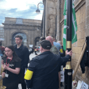 The picket line at Newcastle Central Station