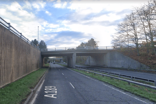 The collision happened Soutbbound on the A189 (Image: Google Streetview)