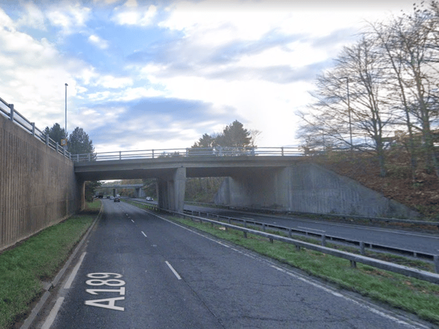 The collision happened Soutbbound on the A189 (Image: Google Streetview)