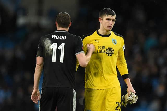 Chris Wood and Nick Pope were teammates at Burnley. 