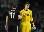 Chris Wood and Nick Pope were teammates at Burnley. 