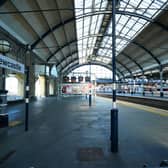 Empty platforms at Newcastle station as train services continue to be disrupted (Photo: PA)